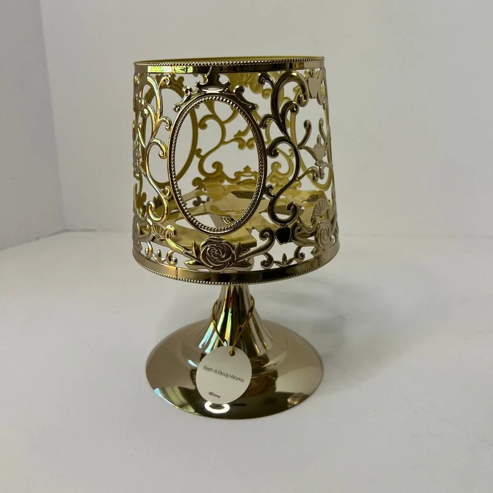 Bath & Body Works Disney Princess Royal Lamp 3-Wick Candle Pedestal Holder New - Picture 1 of 6